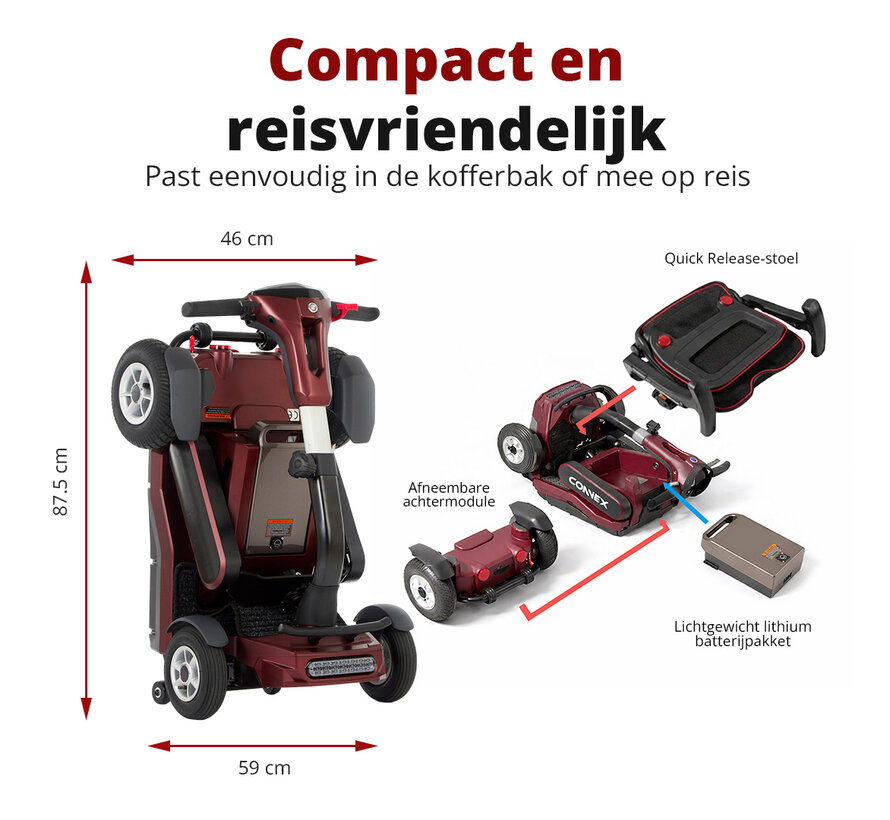 Connex - automatisch opvouwbare scootmobiel