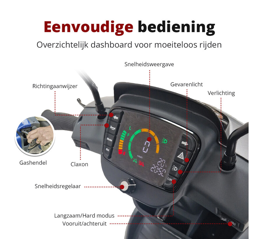 Motion Xcursion - Luxe Comfort Scootmobiel - 18km/u