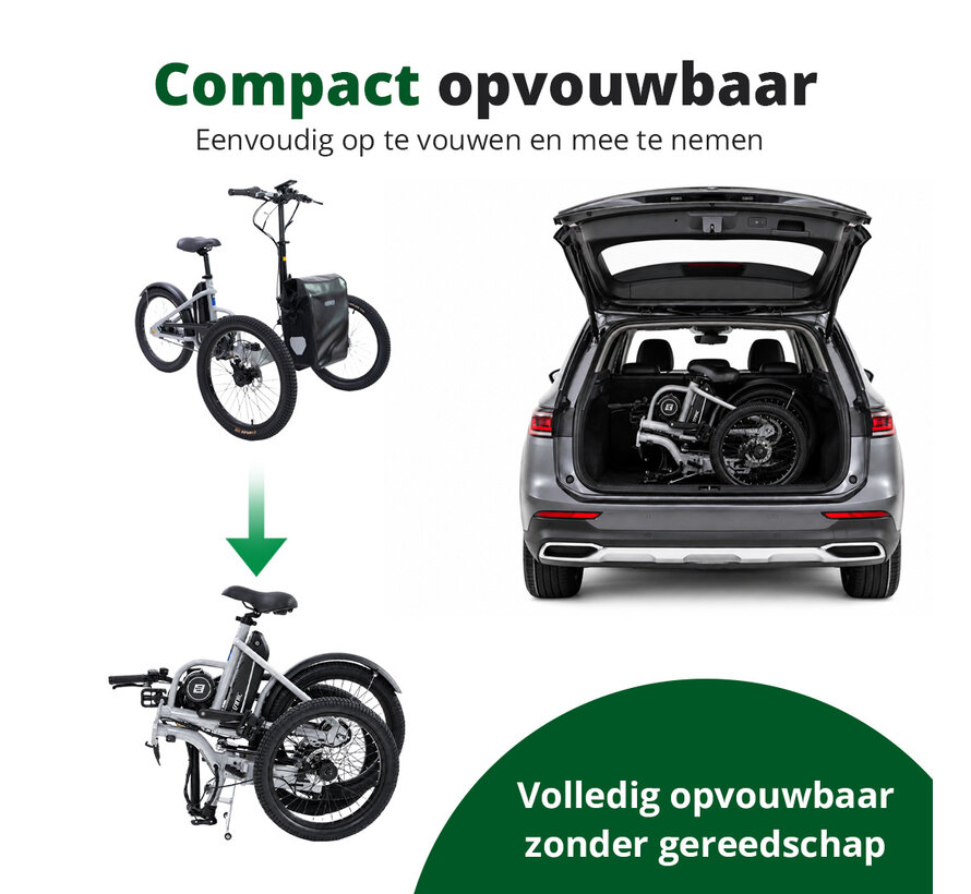 ETNNIC FOLDING TRIKE 2.0 | Opvouwbare Driewielfiets – Lichtgewicht en Compact