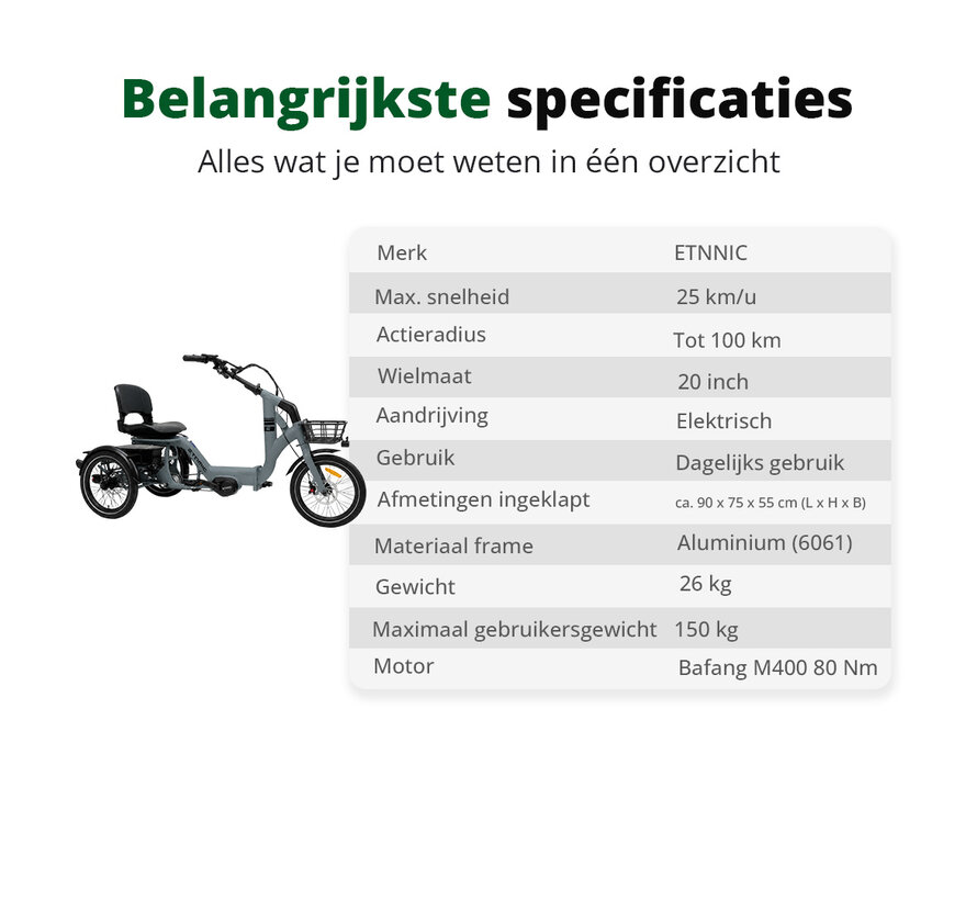 Etnnic Mova - inklapbare driewiel fiets