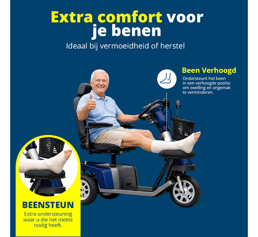 Beenondersteuning voor Scootmobiel