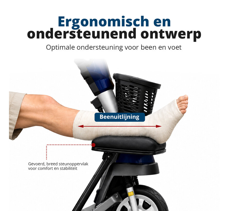 Beenondersteuning voor Scootmobiel