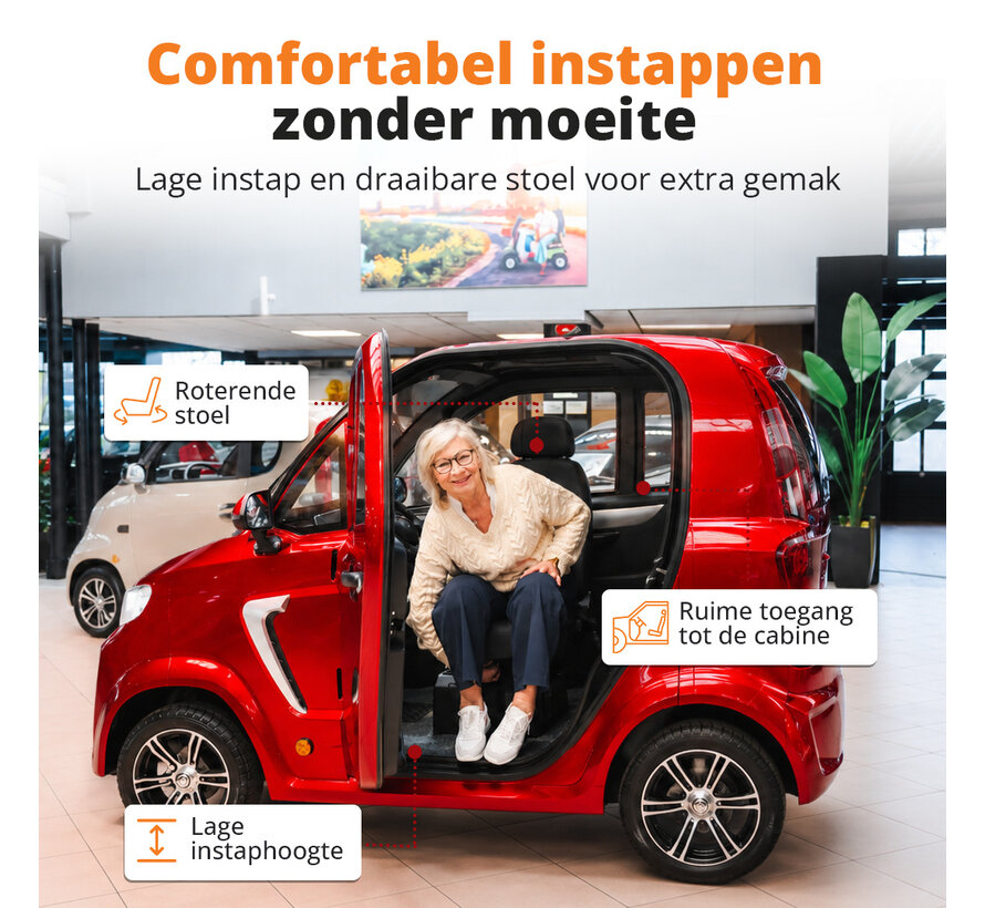 Bold CURA Elektrische MiniAuto | Minicar | Rijbewijsvrij