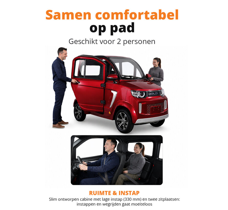 Bold CURA Elektrische MiniAuto | Minicar | Rijbewijsvrij
