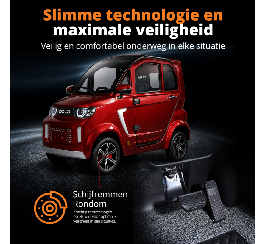 Bold CURA Elektrische MiniAuto | Minicar | Rijbewijsvrij
