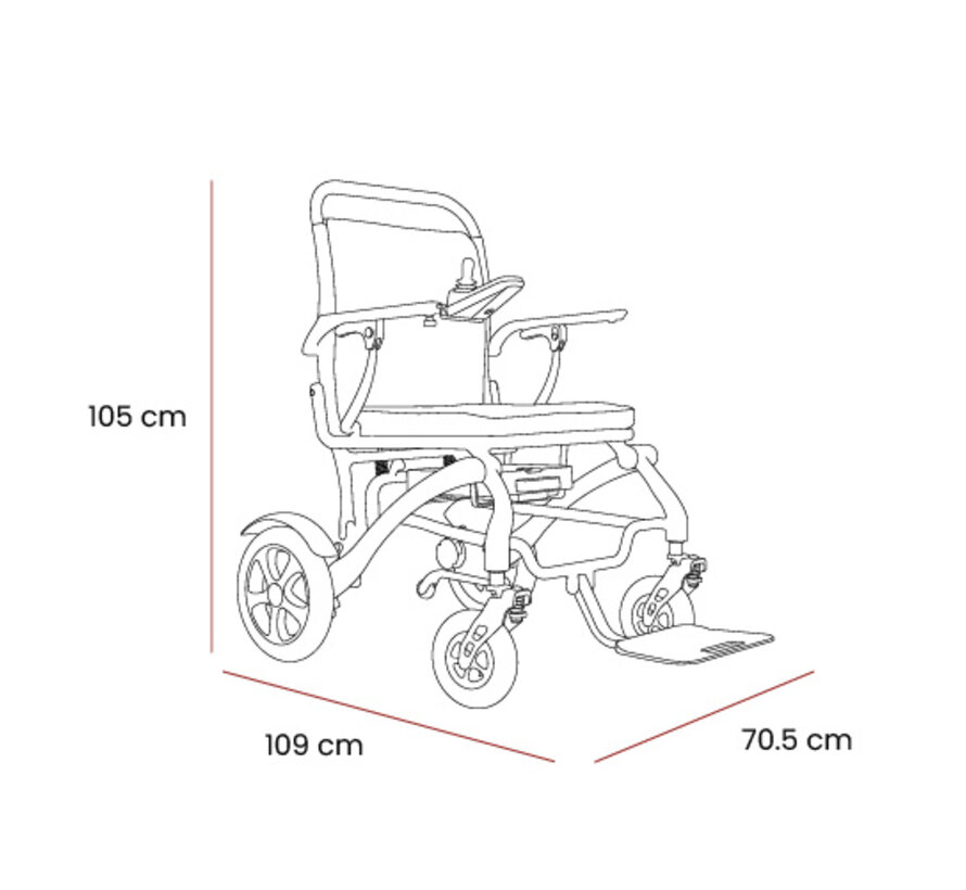 Photon HD – Lichtgewicht opvouwbare elektrische rolstoel tot 200 kg