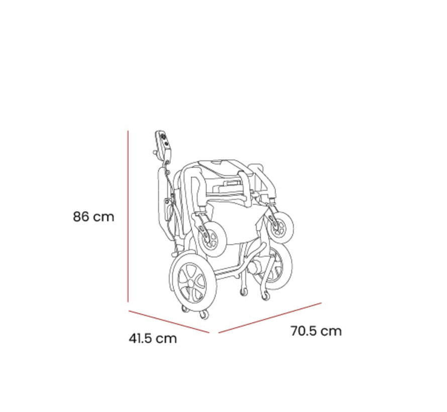 Photon HD – Lichtgewicht opvouwbare elektrische rolstoel tot 200 kg