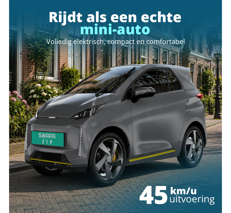 Swapa Zip Elektrische MiniAuto | Minicar | Overdekte Scootmobiel