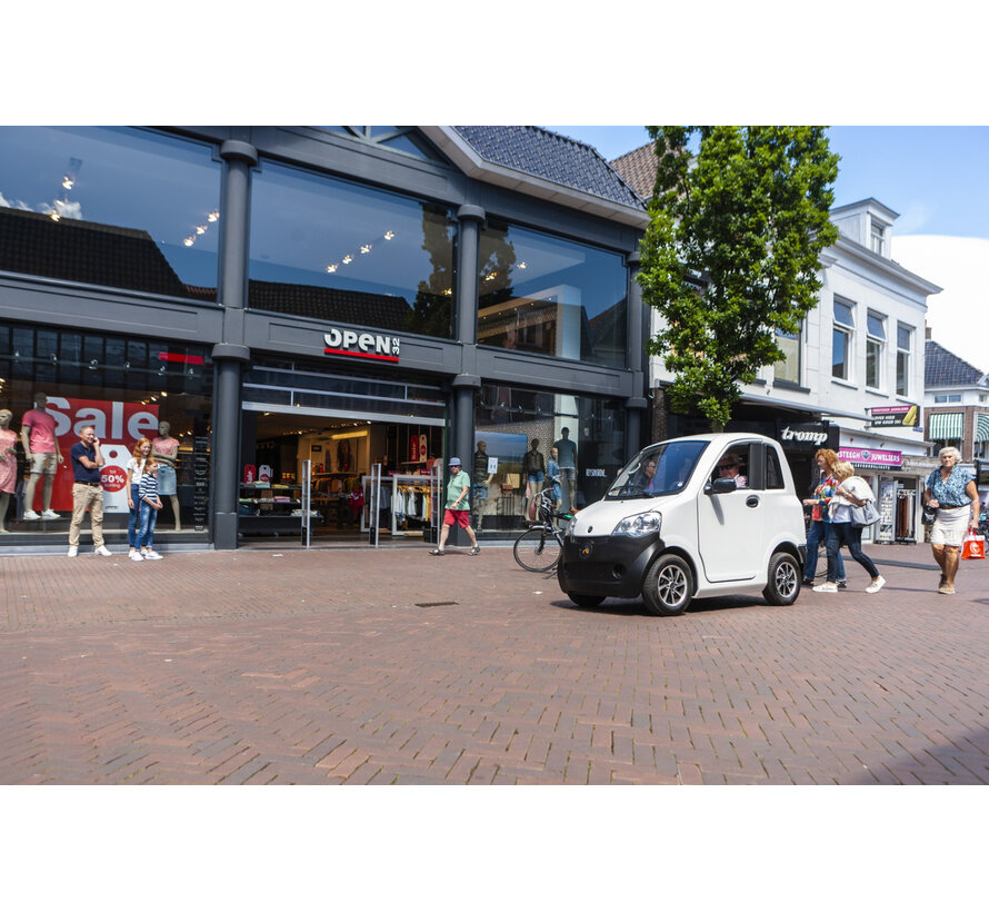 Max Mobiel – Elektrische Overdekte Tweezitter elektrische miniAuto | 45 km/u | Lithium Accu