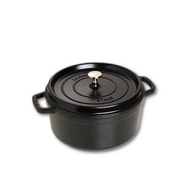 Staub Staub ronde cocotte zwart - 26 cm
