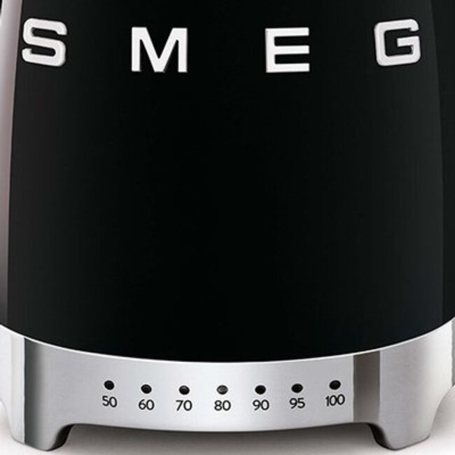 Smeg waterkoker 1,7 zwart - KLF04BLEU