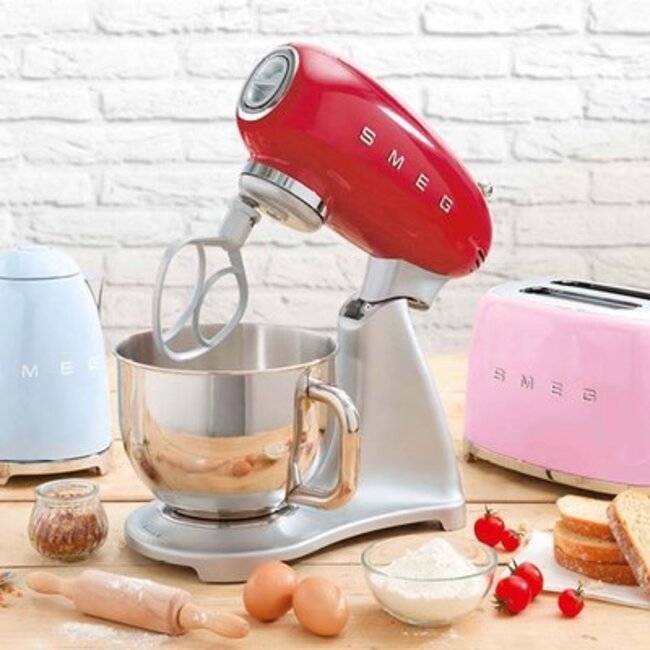 Smeg keukenrobot rood/zilver 4,8 l -  SMF02RDEU