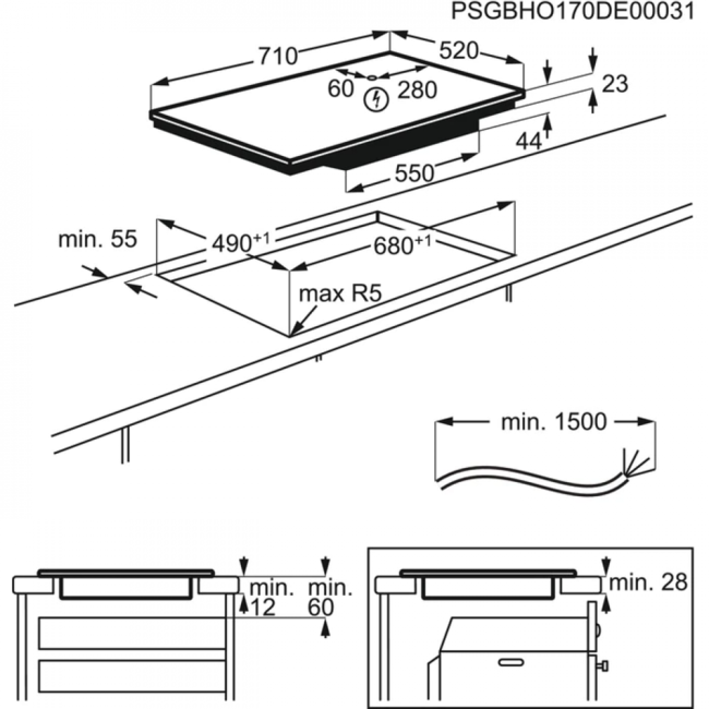 AEG kookplaat inductie IAE74421FB