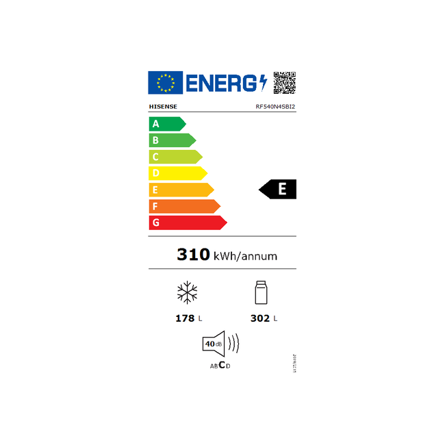 Hisense french door koelvriescombinatie - RF540N4SBI2