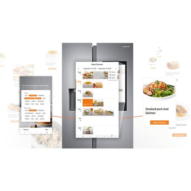 Samsung Family hub amerikaanse koelkast zwart - RS6HA8891B1