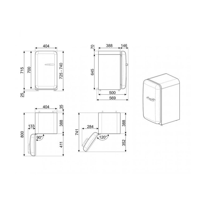 Smeg minibar 50' - FAB5LPK5