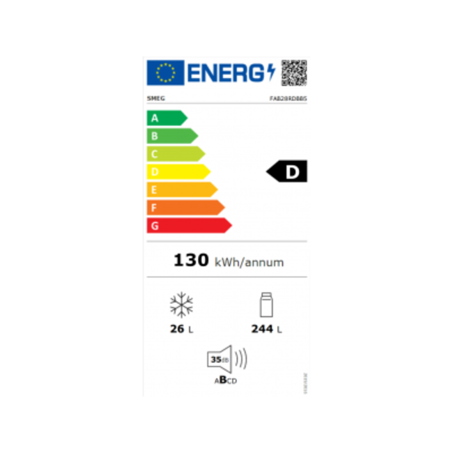 Smeg koelkast 50' krijtdeur - FAB28RDBB5