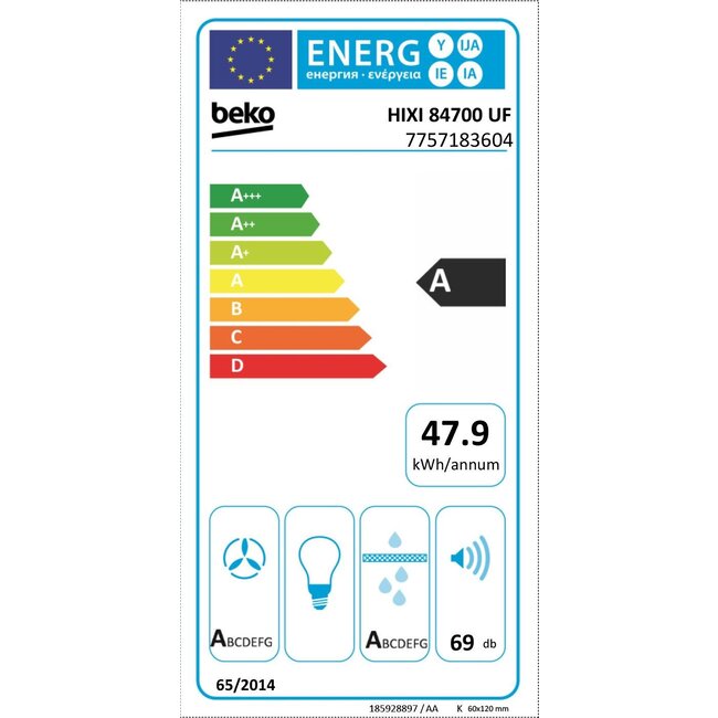 Beko inductie dampkap - HIXI84700UF