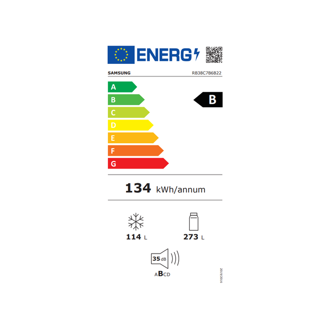 Samsung Koelkast Combi RB38C7B6B22/EF