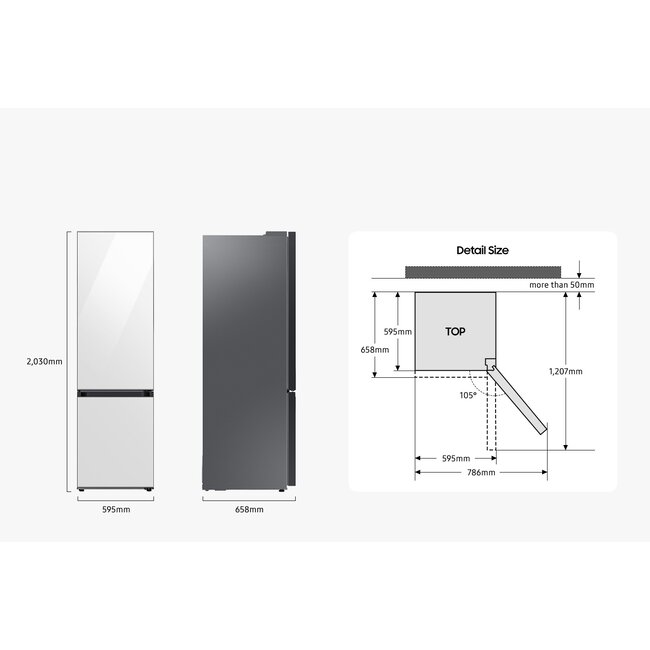 Samsung Koelkast Combi RB38C7B6B22/EF