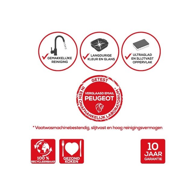 Peugeot Appolia schotel rechthoekig - aubergine