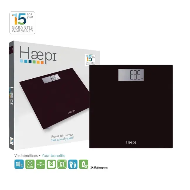 Haepi personenweegschaal John - black