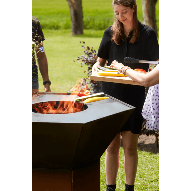 Barbecook houtbarbecue cortenstaal - Nestor