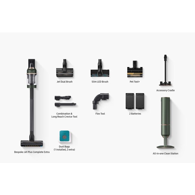 Samsung Steelstofzuiger Bespoke Jet Plus Woody Green VS20B95943N