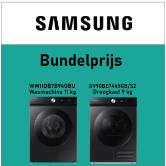 Samsung Wasmachine WW11DB7b94GBU & droogkast DV90BB7445GB