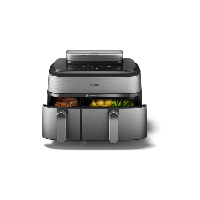 Philips airfryer met 2 manden en stoomfunctie - NA555/00