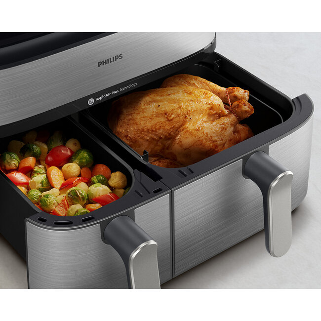 Philips airfryer met 2 manden en stoomfunctie - NA555/00