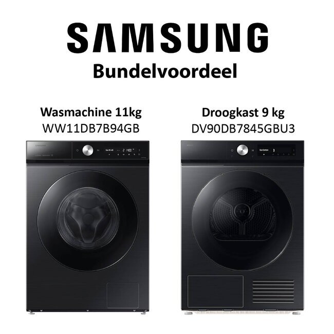 Samsung Voordeelbundel Wasmachine WW11DB7B94GB & droger DV90DB7845GB