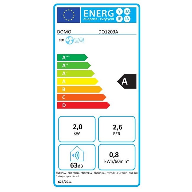 DOMO DO1203A Mobiele Airco 7000 BTU