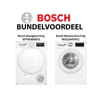 Bosch Voordeelbundel Wasmachine WGG244FAFG & droger WTH8300AFG