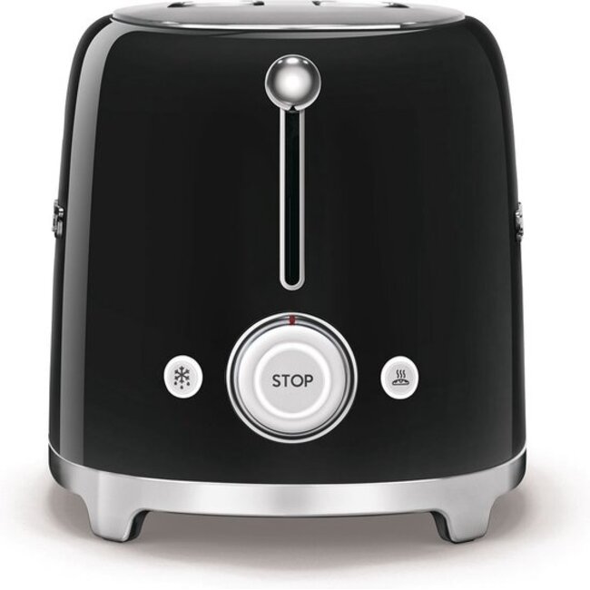Tweedekans SMEG Broodrooster Zwart -- TSF02BLEU