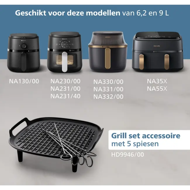 PHILIPS - HD9946/00 - airfryer accessoire grillset