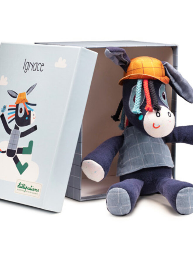 Ik ontdek - Knuffel in doos Ignace