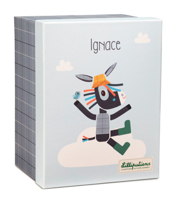 Lilliputiens Ik ontdek - Knuffel in doos Ignace