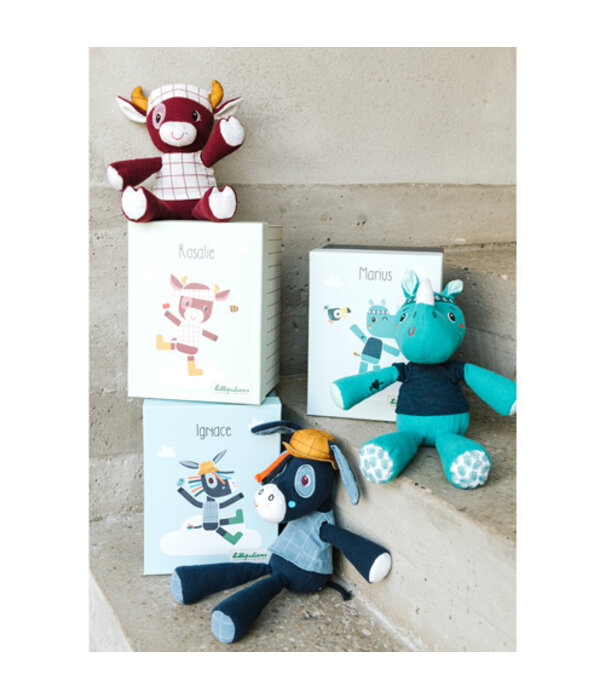 Lilliputiens Ik ontdek - Knuffel in doos Ignace