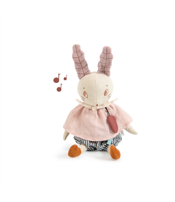 Moulin Roty Muziek knuffel konijn Après la pluie