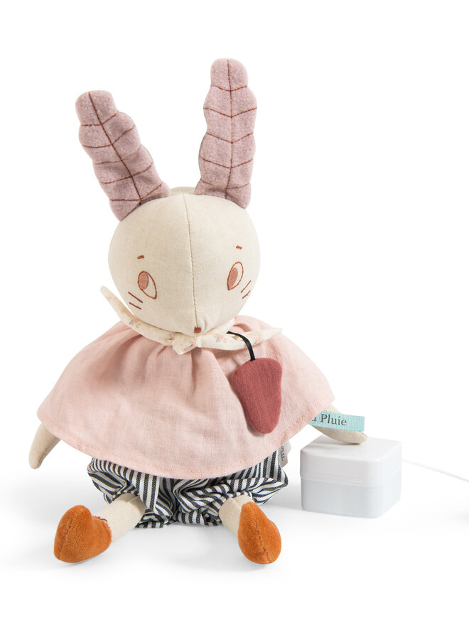 Muziek knuffel konijn Après la pluie