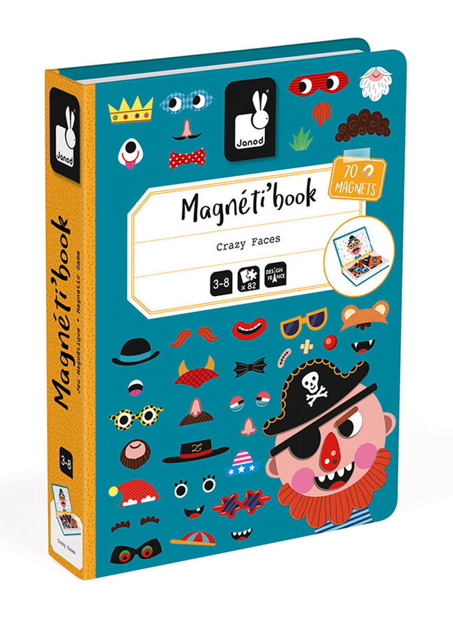 Janod Magnetibook – Gekke gezichten (jongens)
