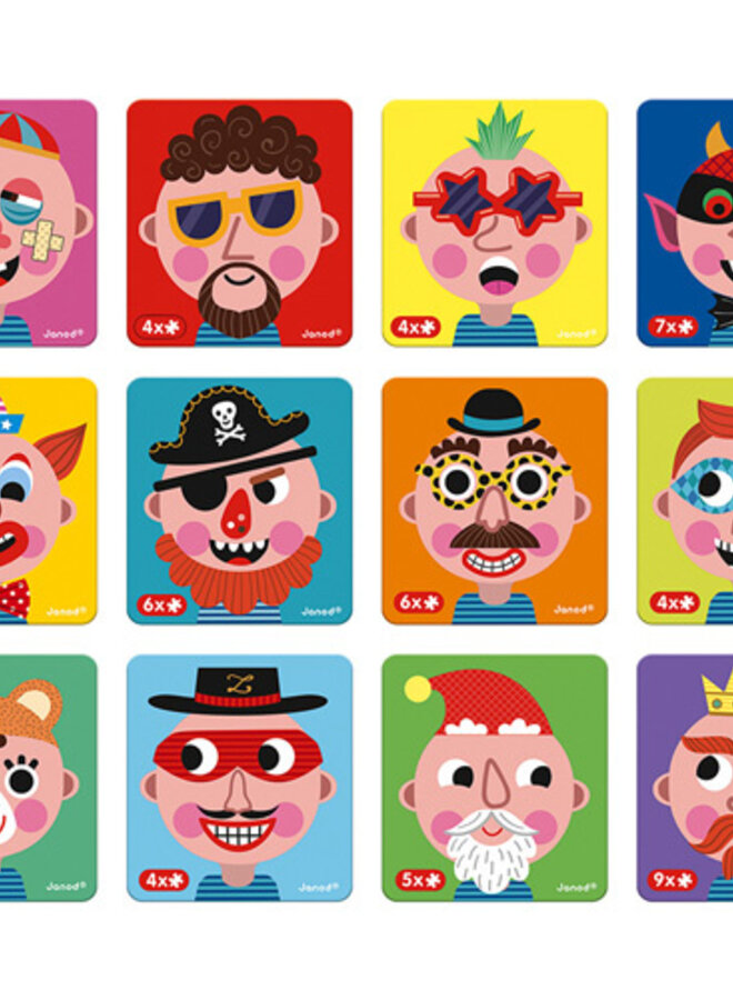 Janod Magnetibook – Gekke gezichten (jongens)