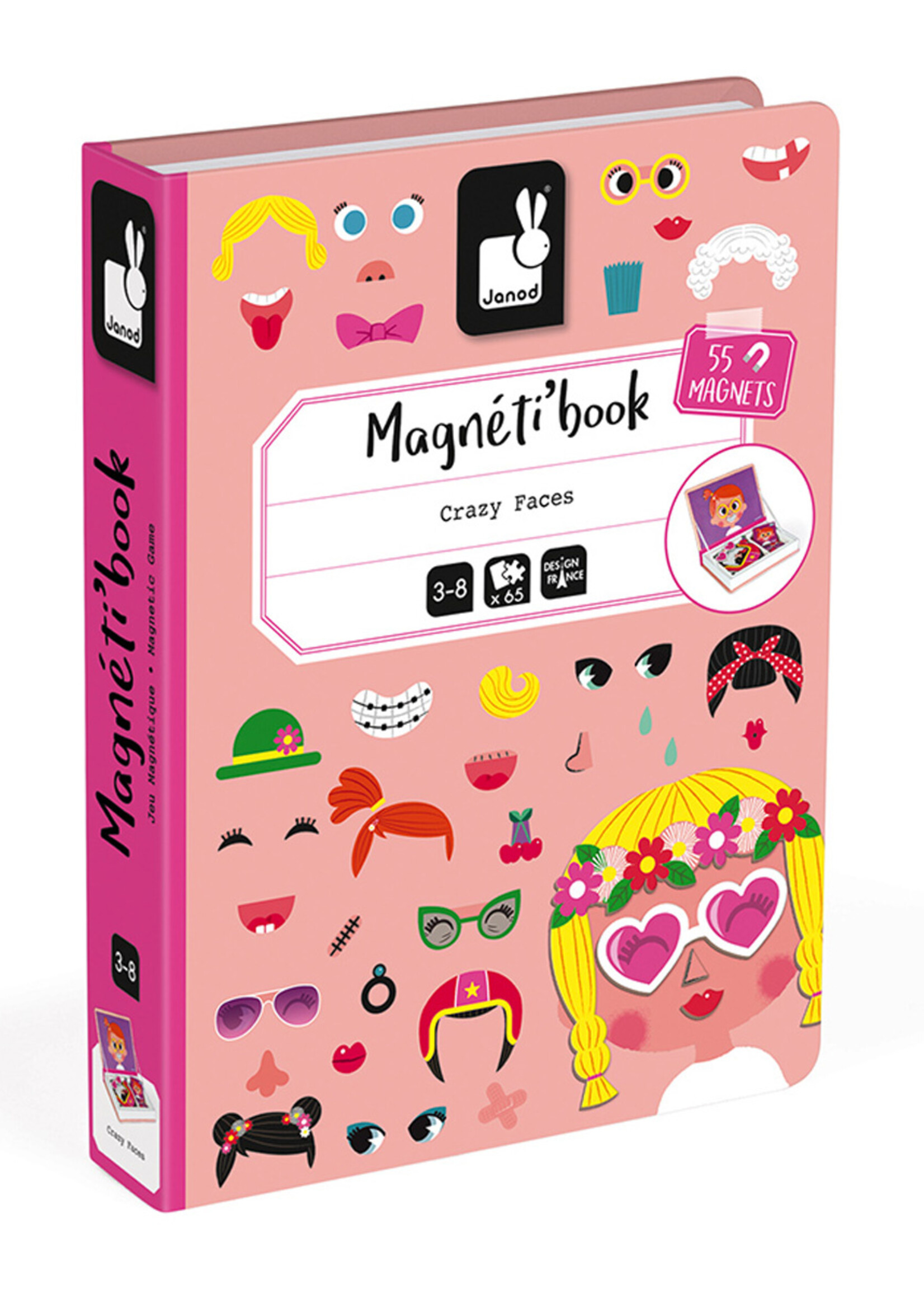 Janod Janod Magnetibook – Gekke gezichten (meisje)