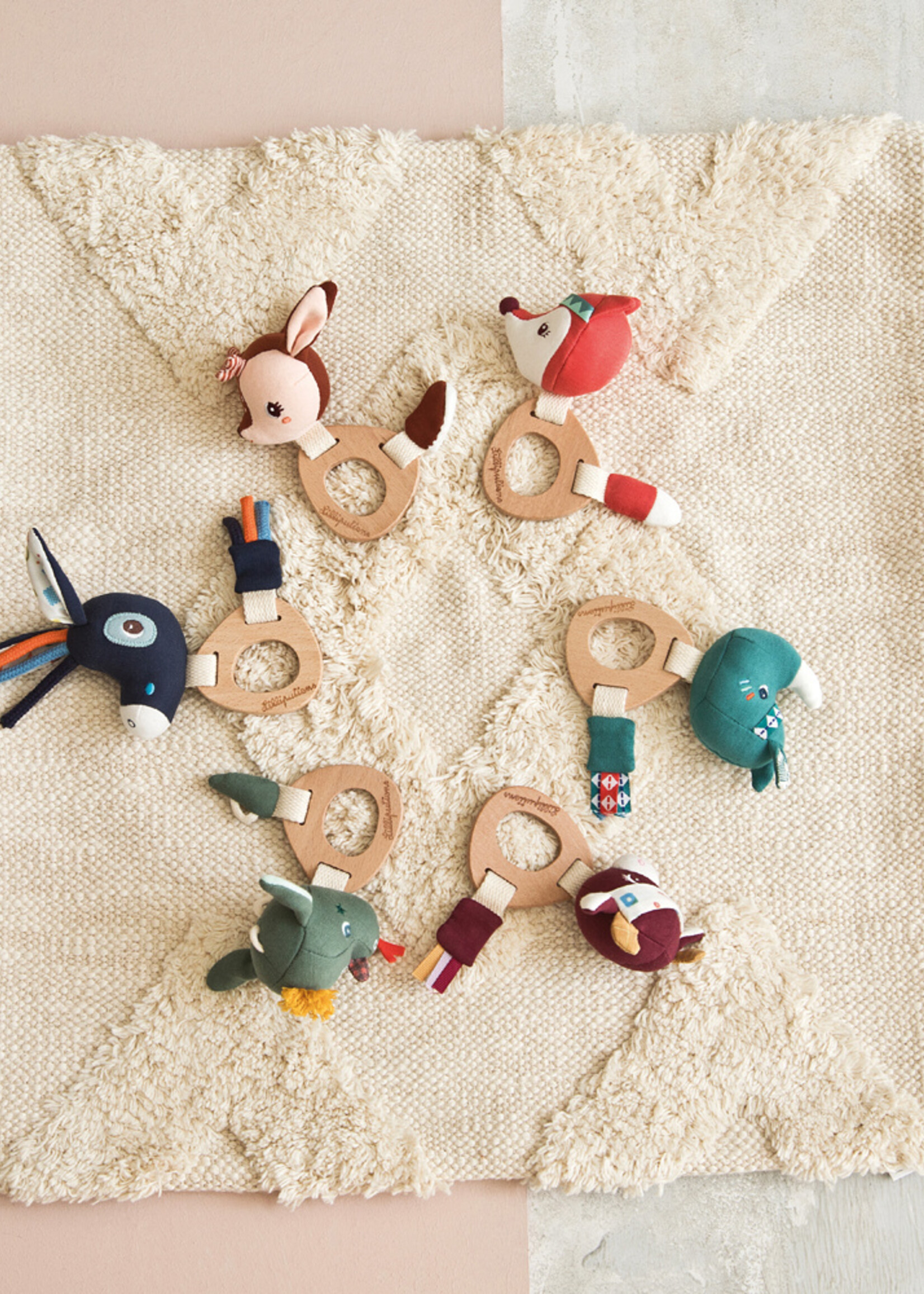 Lilliputiens Houten rammelaar - Joe