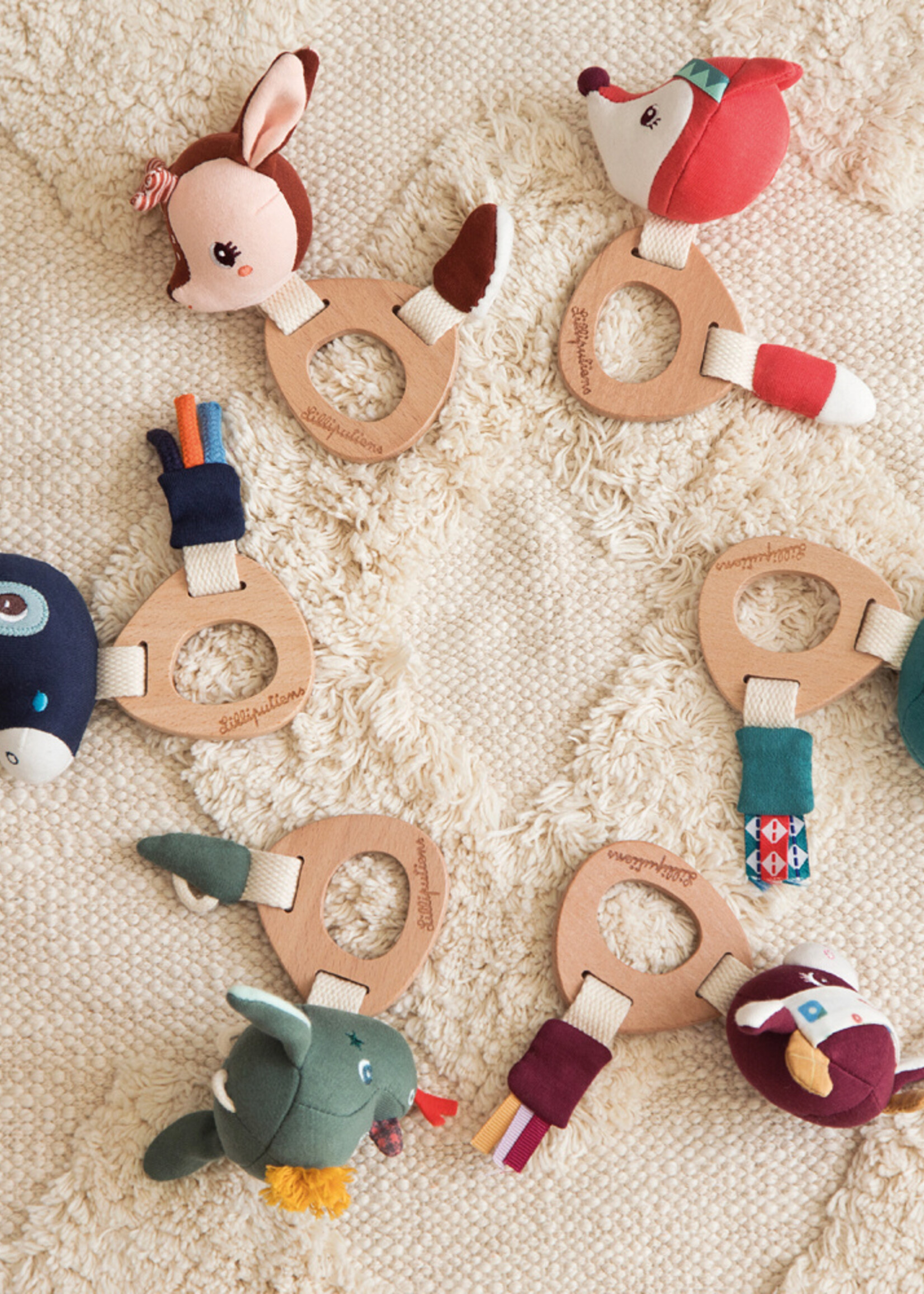 Lilliputiens Houten rammelaar - Joe