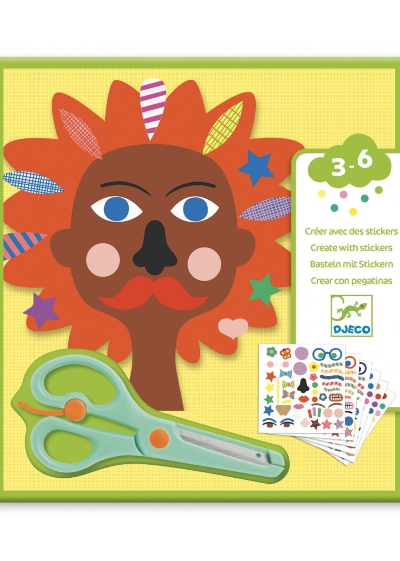 Djeco Djeco - creeren met stickers - Kapper