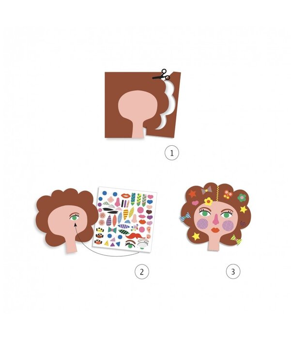 Djeco Djeco - creeren met stickers - Kapper