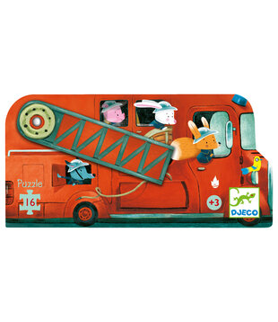 Djeco - Silhouet puzzel - brandweer