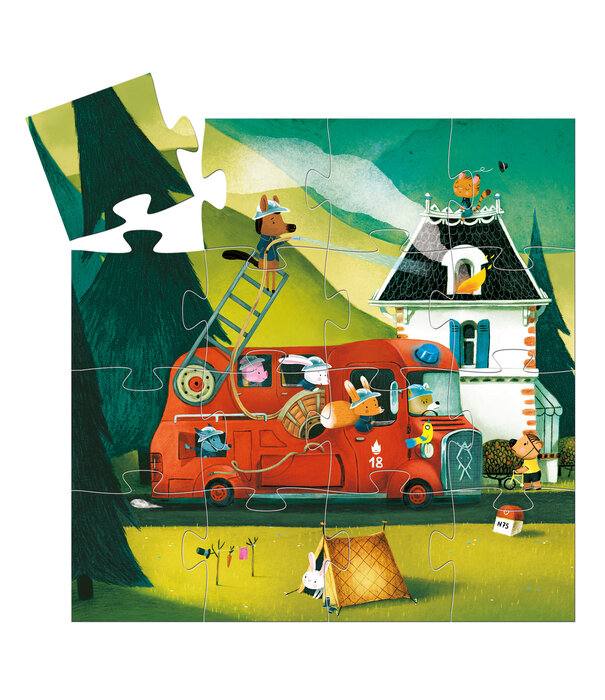 Djeco Djeco - Silhouet puzzel - brandweer